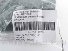 KL Koninklijke Landmacht onderbroek lang - thermisch - grijs/groen - maat XL - nieuw in verpakking - origineel