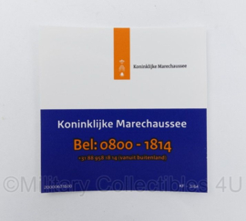 KMAR Koninklijke Marechaussee sticker voor in voertuigen e.d. - 80 x 80 mm - origineel