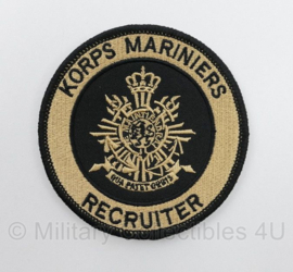 KMARNS Korps Mariniers Recruiter embleem - met klittenband - diameter 9 cm