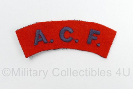 Britse leger ACF Army Cadet Force shoulder title - 8  x 3 cm - origineel