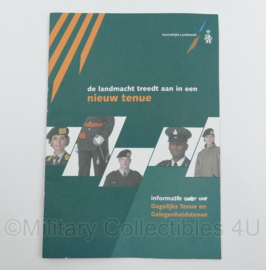 Defensie informatie boekje over nieuwe tenue DT2000 - origineel