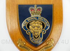 The Royal British Legion Drieffield & District Branch wandbord - 15 x 1,5 x 17,5 cm - origineel