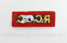 Canadese leger RCOC Royal Canadian Ordnance Corps shoulder title - 7 x 2,5 cm - origineel