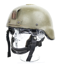 Korps Mariniers en Defensie kogelwerende Rabintex NIJ3 helm met camo en nachtkijker beugel - maat Medium - gedragen  - origineel