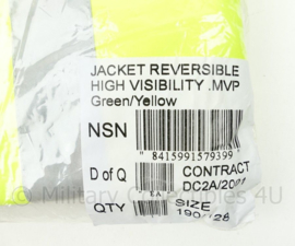 Jacket Reversible High Visibility MVP parka omkeerbaar met reflecterende strepen - fluorgeel/groen - NIEUW in verpakking - maat 190/128 - origineel