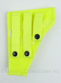 Nederlandse en Britse Politie MOLLE Mehler vario system Taser holster in fluoriserend geel -  TOPSTAAT - 19,5 x 15 x 4 cm - origineel