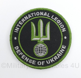 Oekraïnse leger International Legion Defense of Ukraine embleem - met klittenband - diameter 9 cm