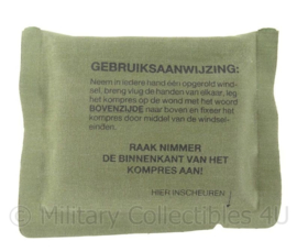 KL Nederlandse leger Snelverband 20 x 20 cm - met NSN nummer - ONGEOPEND - origineel