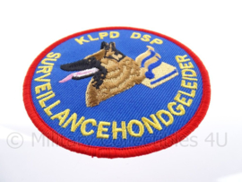 KLPD DSP Koninklijke Landelijke Politie Dienst embleem - "serveillance-hondenbrigade" - diameter 9 cm