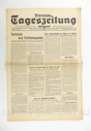 WO2 Duitse krant Frankische Tageszeitung nr. 197 23 augustus 1944 - 47 x 32 cm - origineel