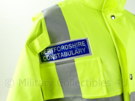 Britse Politie Police Hertfordshire Constabulary gevoerd fluor geel jack - Maat L -  origineel