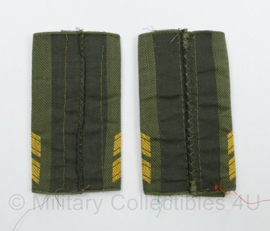 KL Landmacht GVT epauletten CSM Compagnie Sergeant Majoor - afmeting 5 x 8,5 cm - origineel