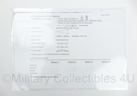Defensie geplastificeerde Afstandregistratiekaart GILL - 30,5 x 22,5 cm - origineel