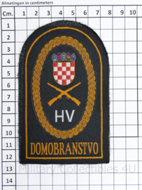 Kroatisch leger embleem HV Domobranstvo - 7,5 x 12 cm - origineel