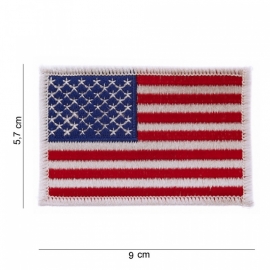 Uniform landsvlag USA - witte rand - Middel - 9 x 6 cm.