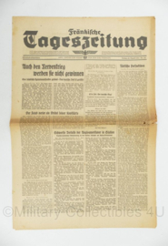 WO2 Duitse krant Tageszeitung nr. 194 20 augustus 1943 - 47 x 32 cm - origineel
