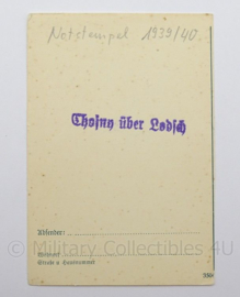 WO2 Duitse Notstempel 1939-1940 Rzgów uber Łódź (Polen)- origineel