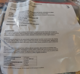 1 zak Nederlandse leger 24uurs rantsoen Maaltijd zak 24 Hour Operationeel Rantsoen W(pouch) + OL  -  +/-4100 kcal - Best Before November 2025