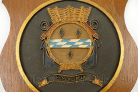 KM Koninklijke Marine wandbord Hr. Ms. Woerden - 15½ x 15½ x 1½ cm - origineel