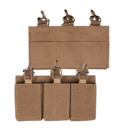 Magazijntas Triple Magazin pouch koppeltas met velcro - voor 3 M4, M16 of AR15 magazijnen - COYOTE
