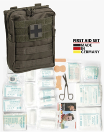 PRO 43-delige Tactical First Aid kit EHBO kit in Molle pouch IFAK met inhoud Made in Germany Leine Werke GMBH - GROEN