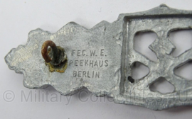 WO2 Duitse Nahkampfspange - zilver - maker Peekhaus Berlin - afmeting 2,5 x 10 cm - replica