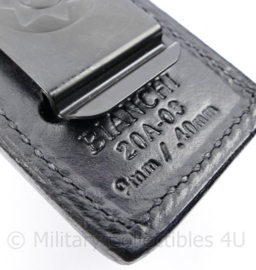 Politie en kmar Bianchi M14 20A 9mm of .40 magazijntas zwart leder - 5,5 x 3 x 10 cm - origineel