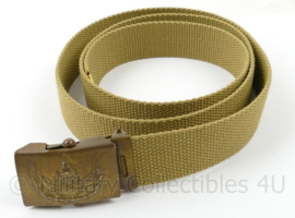 Thaise ROTC Reserve Officer Training Corps broekriem met messing slot - 130 cm lang - origineel