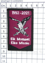 LMB Luchtmobiele Brigade 1992-2021 embleem - Elk Moment Elke Missie - met klittenband - 8 x 5 cm