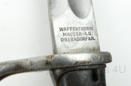 WO1 Duitse M1898/05 KURZ 1916 G98 bayonet ingekort - met schede en koppelschuh - Waffenfabrik Mauser AG Oberndorf - origineel