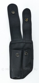 Britse Politie koppeltas zwart met double pouches - PSNI W- 1511 E/13 - 18,5 x 9,5 x 2 cm - nieuw - origineel
