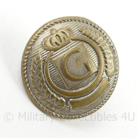 Vintage knoop met G en kroon en krans - Per stuk - diameter 1½ cm - origineel