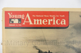 WO2 US Young America The National News Weekly for Youth Magazine tijdschrift - February 15, 1945 - 34,5 x 27 cm - origineel