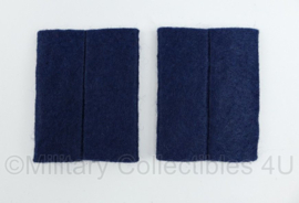 Belgische Gemeentepolitie epauletten PAAR Hulpagent - donkerblauw - 8 x 6 cm - origineel