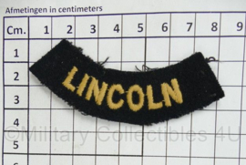 British Army shoulder title ENKEL Lincolnshire Regiment - 8,5 x 3,5 cm - origineel