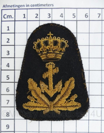 Koninklijke Marine Adelborst pet insigne metaaldraad - 8 x 6 cm - origineel