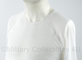 Defensie t-shirt wit - korte mouw - 100% polyester - maat Small of Medium - gedragen - origineel