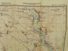 Duitse stafkaart Sonderausgabe 1940 Rusland UdSSR  - Ost Berjosowka L-37-IV - 98 x 89,5 cm.  schaal 1:100000 - origineel