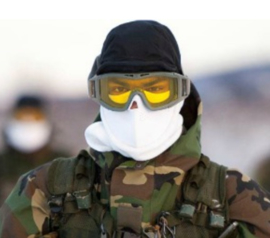 KL Landmacht en Korps Mariniers Facemask White - ongebruikt - voor Noorwegen missies - origineel