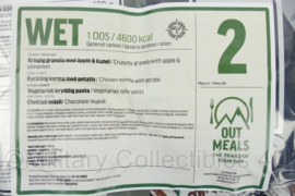 1 doos met 10 dezelfde  24uurs rantsoen Maaltijd zak 24 Hour OUTMEALS Special purpose Arctic Ration 4600 kcal - keuze uit meerdere menu's - Best Before  2026