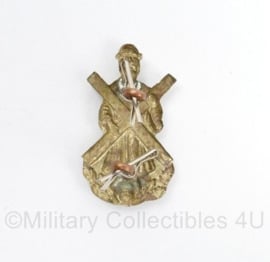 WO2 Britse Queen's Own Cameron Highlanders collar badge - 4,5 x 2,5 cm - origineel