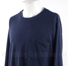Donkerblauwe trui zonder emblemen heren of dames - ronde hals - meerdere maten - origineel