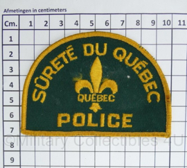 Embleem Canadese Surete du Quebec Police  - 10 x 7 cm -  origineel