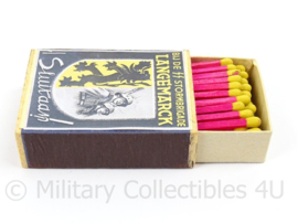 WO2 Duits luciferdoosje van echt hout - SS Stormbrigade Langemarck - afmeting 6 x 4 cm - replica
