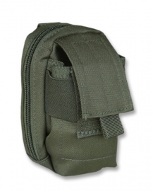 Gevoerde koppel tas voor mobiel etc. - Molle draagsysteem - 13x7x5cm - Groen