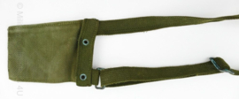 Loophoes met riem van groen webbing - 80 x 11 cm - origineel