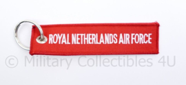 Royal Netherlands Air Force sleutelhanger - Remove Before Flight - 15 x 4 cm - origineel