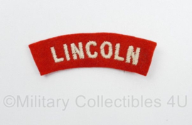 Britse leger Lincoln shoulder title - 7,5 x 2,5 cm - origineel