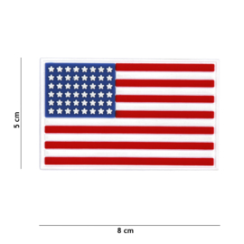 Uniform landsvlag USA Amerika Embleem 3D PVC PVC  - met klittenband  - 8 x 5 cm