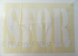 Stabilization Force Voertuig Sticker SFOR - wit - 49 x 22,5 cm. - origineel